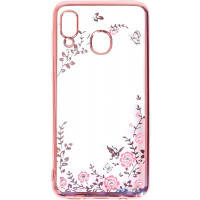 Чохол-накладка TOTO Electroplate Print TPU Case Samsung Galaxy A20/A30 Pink Flowers