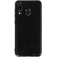 Чохол-накладка TOTO TPU Carbon Fiber 2,0mm Case Samsung Galaxy A20/A30 Black