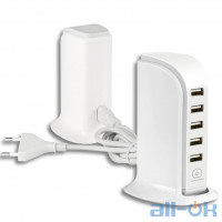 Мережевий зарядний пристрій WUW Wall Charger 5xUSB 6A White (WUW-C24)