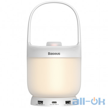 Портативна LED лампа Baseus Moon-white Series Knob Stepless Dimming Portable Lamp White