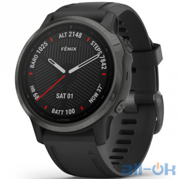Спортивний годинник Garmin Fenix 6S Carbon Gray DLC with Black Band (010-02159-25)