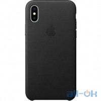 Чохол для смартфону Apple iPhone X Leather Case - Black (MQTD2)