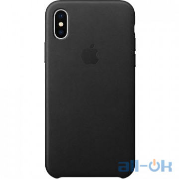 Чохол для смартфону Apple iPhone X Leather Case - Black (MQTD2)
