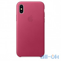 Чохол для смартфону Apple iPhone X Leather Case - Pink Fuchsia (MQTJ2)
