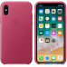 Чохол для смартфону Apple iPhone X Leather Case - Pink Fuchsia (MQTJ2) — інтернет магазин All-Ok. фото 2