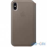Чохол для смартфону Apple iPhone X Leather Folio - Taupe (MQRY2)
