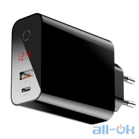 Мережевий зарядний пристрій Baseus Speed PPS Intelligent Power-off 3.0 Plus QC3.0 45W Black (CCFSEU907-01)