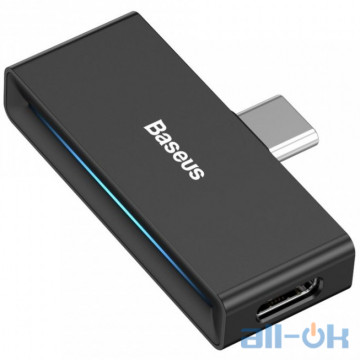 Перехідник Baseus L57 USB Type-C Charge Sound Adapter AUX 3.5мм Black (CATL57-0A)