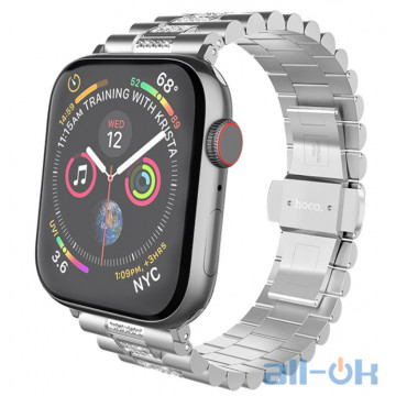 Ремінець для Apple Watch 5 HOCO Shining Steel Watch Strap WB08 |42/44mm|silver