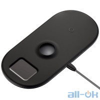 Бездротовий зарядний пристрій Baseus Smart 3-in-1 для Apple iPhone/Watch/AirPods Black (WX3IN1-C01)