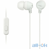 Навушники з мікрофоном Sony MDR-EX15AP White UA UCRF