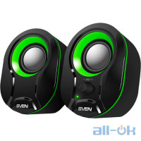 Мультимедійна акустика SVEN 290 black/green UA UCRF