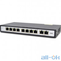 Комутатор некерований Atis POE-1010-8P PRO UA UCRF 