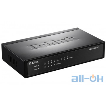 Комутатор некерований D-Link DES-1008P UA UCRF