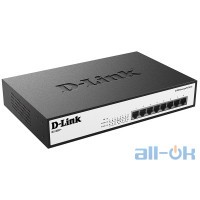 Комутатор некерований D-Link DES-1008P Plus UA UCRF