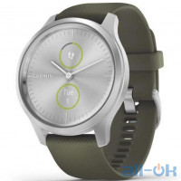 Смарт-годинник Garmin vivomove Style Silver-Moss Green Silicone (010-02240-21)