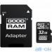 Карта пам'яті GOODRAM 32 GB microSDHC class 10 UHS-I + SD Adapter M1AA-0320R12 — інтернет магазин All-Ok. фото 1