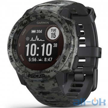 Спортивний годинник GARMIN Instinct Solar Sportsman Camo Black Walnut (010-02293-15)