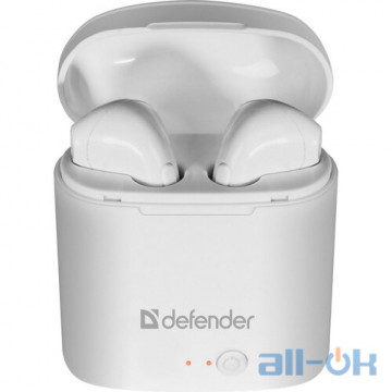 Навушники TWS ( "повністю бездротові") Defender Twins 630 White  UA UCRF