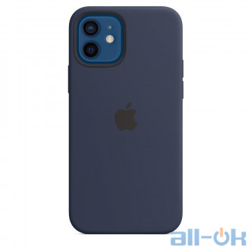 Чохол для смартфону Apple iPhone 12/12 Pro Silicone Case with MagSafe - Deep Navy (MHL43)