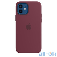 Чохол для смартфону Apple iPhone 12/12 Pro Silicone Case with MagSafe - Plum (MHL23) 