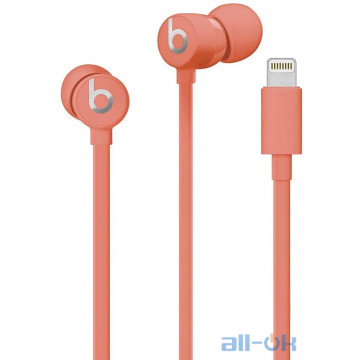 Навушники з мікрофоном Beats by Dr. Dre urBeats3 Earphones with Lightning Connector Coral (MUHV2)