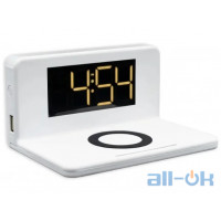 Розумний годинник з LED-підсвіткою і бездротовою зарядкою MHZ SY-W0241 White