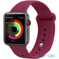  Ремешок UWatch Silicone Strap для Apple Watch 38/40 mm Rose Red
