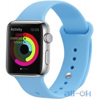 Ремінець UWatch Silicone Strap для Apple Watch 42/44 mm Blue