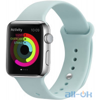 Ремінець UWatch Silicone Strap для Apple Watch 42/44 mm Turquoise
