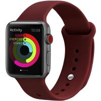 Ремінець UWatch Silicone Strap для Apple Watch 42/44 mm Wine Red