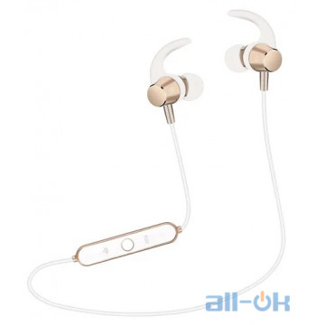 Навушники з мікрофоном Wesdar R22 White/Gold UA UCRF