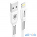 Кабель USB Baseus USB Cable to Lightning Tough 1m White (CALZY-B02) — інтернет магазин All-Ok. фото 1