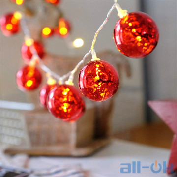 Лінійна гірлянда ColorWay Christmas lights ball 6 см 10 LED 1.5 м USB Red (CW-MC-LB10U)