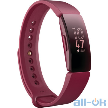 Фiтнес-браслет Fitbit Inspire HR Sangria (FB413BKBK)