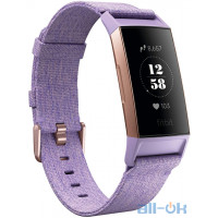 Фiтнес-браслет Fitbit Charge 3 Special Edition Lavender Woven/Rose Gold