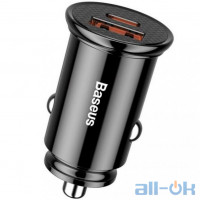 Автомобільний зарядний пристрій Baseus USB Car Charger USB 3.0 Plus USB-C 30W Black (CCALL-YS01)
