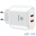 Мережевий зарядний пристрій Baseus Bojure Series Dual-USB Quick Charge Charger for EU 18W White (CCALL-AG02) — інтернет магазин All-Ok. фото 1