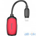 Адаптер Baseus 3-in-1 iP Male to Dual iP & 3.5mm Female Adapter L51 Red-black (CALL51-91) — інтернет магазин All-Ok. фото 2