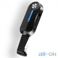 Перехідник USAMS Lightning to 3.5mm+Lightning Adapter With LED Light US-SJ358 AU10 Black