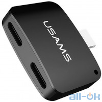 Перехідник USAMS Lightning to Dual Lightning US-SJ138 (Black)