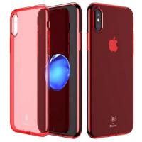 Чохол для смартфона Baseus Simple Series Pluggy iPhone X/Xs Transparent Red ARAPIPHX-A09