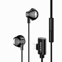Навушники USAMS Lightning Metal with Charging Port EP-32 (US-SJ295) (Black)