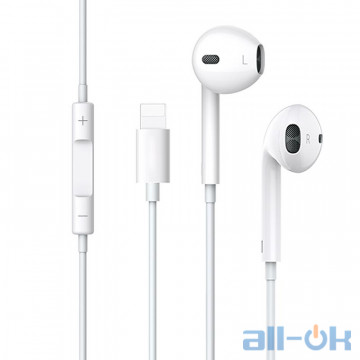 Навушники USAMS Lightning with Mic EP-24 (White)