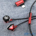 Навушники USAMS Type-C Metal Earphone with Charging Port EP-33 (US-SJ296) (Red) — інтернет магазин All-Ok. фото 3