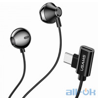 Навушники USAMS Type-C Metal Earphone with Charging Port EP-33 (US-SJ296) (Black)