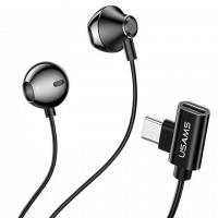 Навушники USAMS Type-C Metal Earphone with Charging Port EP-33 (US-SJ296) (Black)