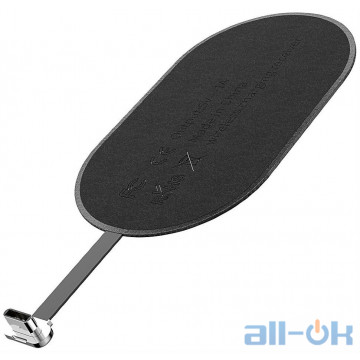 Бездротовий зарядний пристрій (приймач) Baseus Wireless Charging Receiver Black for Type C (WXTE-B01)