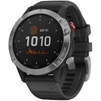 Смарт-годинник Garmin Fenix 6 Solar Silver with black band (010-02410-00)