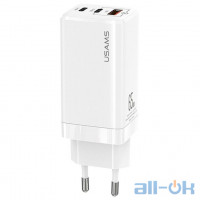 Мережевий зарядний пристрій Usams GaN Mini Fast Charger US-CC110 White